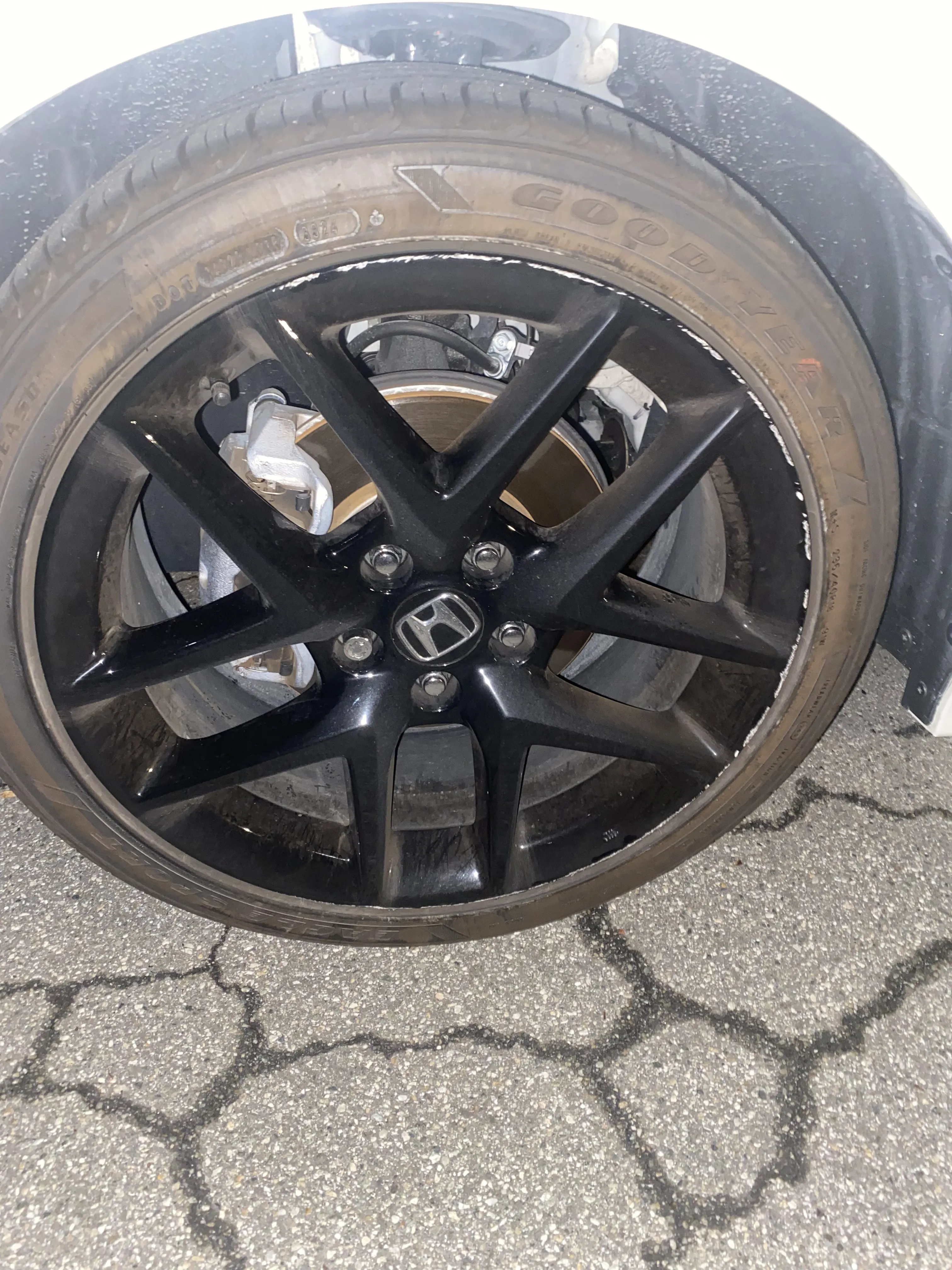 Honda alloy wheel curb damage repair service